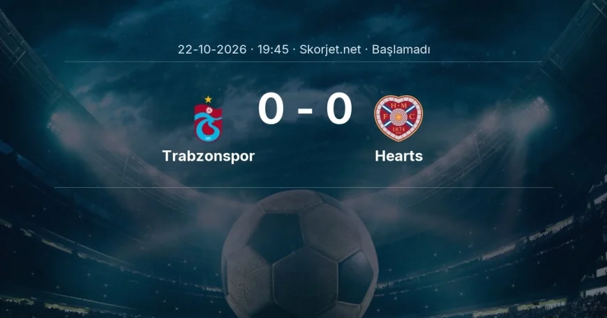 Trabzonspor - Hearts muhtemel ilk 11'ler | Avrupa Konferans Ligi