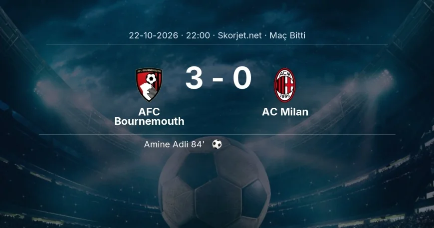 Maç sonucu: AFC Bournemouth 3-0 AC Milan | Avrupa Ligi