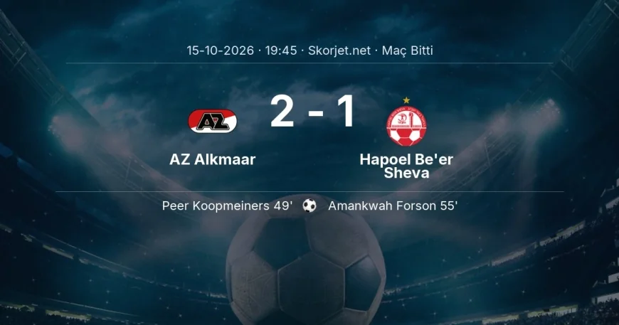 AZ Alkmaar 2-1 Hapoel Be'er Sheva - maç özeti | Avrupa Ligi