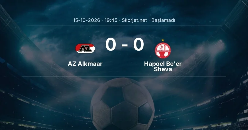 Avrupa Ligi: AZ Alkmaar - Hapoel Be'er Sheva kadro ve maç öncesi