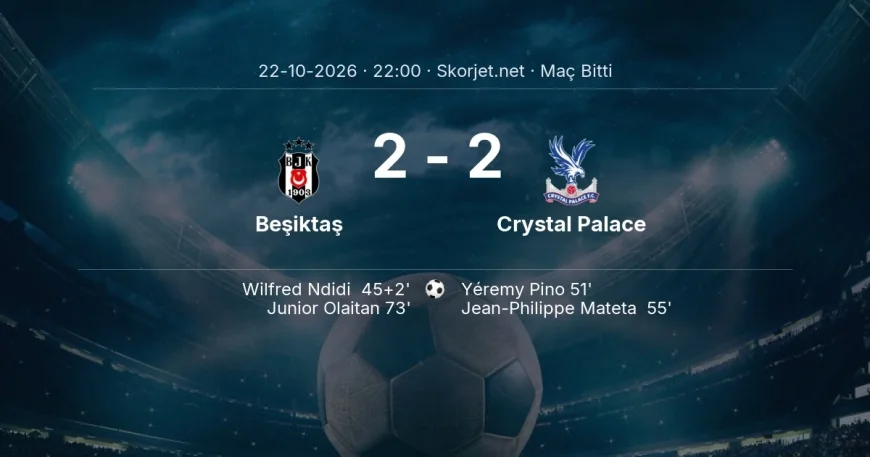 Avrupa Ligi | Beşiktaş 2-2 Crystal Palace sonucu