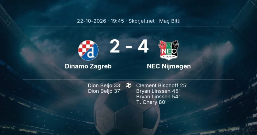 Dinamo Zagreb 2-4 NEC Nijmegen - maç özeti | Avrupa Ligi