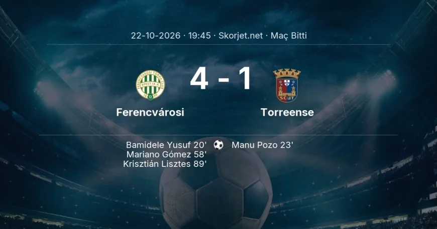 Avrupa Ligi | Ferencvárosi 4-1 Torreense sonucu