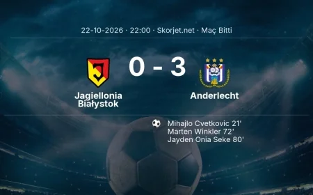 Jagiellonia Białystok 0-3 Anderlecht - maç özeti | Avrupa Ligi