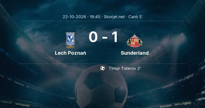 Lech Poznań - Sunderland maçı başladı | Avrupa Ligi