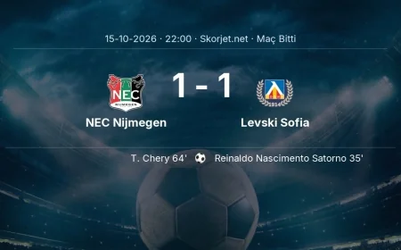 Maç sonucu: NEC Nijmegen 1-1 Levski Sofia | Avrupa Ligi