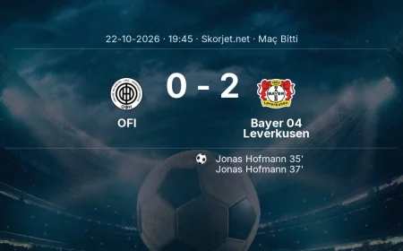 Avrupa Ligi | OFI 0-2 Bayer 04 Leverkusen sonucu