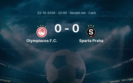 Avrupa Ligi: Olympiacos F.C. - Sparta Praha maçı başladı
