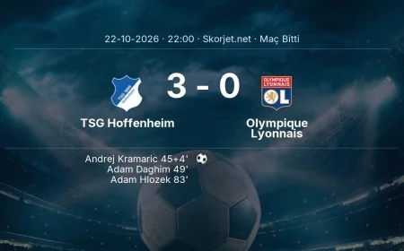 Maç sonucu: TSG Hoffenheim 3-0 Olympique Lyonnais | Avrupa Ligi
