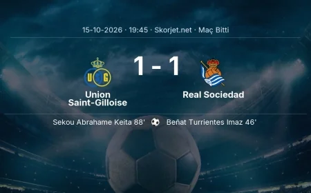 Union Saint-Gilloise 1-1 Real Sociedad - maç özeti | Avrupa Ligi