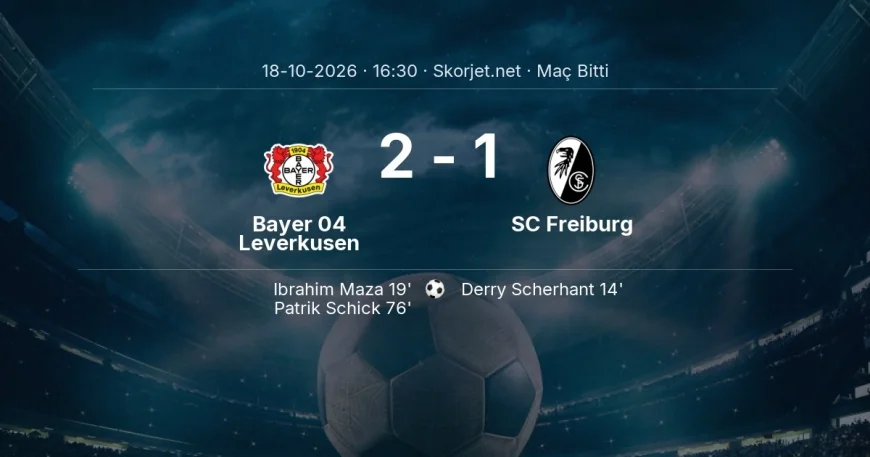 Bundesliga | Bayer 04 Leverkusen 2-1 SC Freiburg sonucu