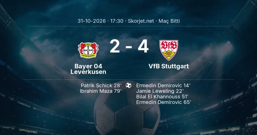 Bundesliga | Bayer 04 Leverkusen 2-4 VfB Stuttgart sonucu