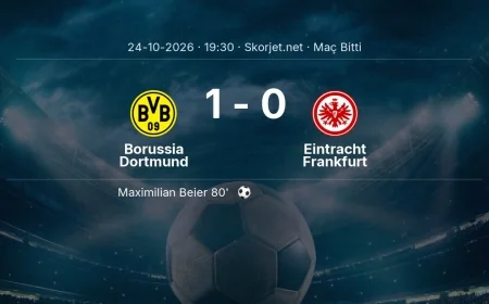 Maç sonucu: Borussia Dortmund 1-0 Eintracht Frankfurt | Bundesliga