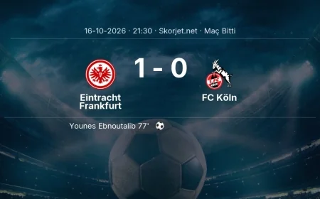Eintracht Frankfurt 1-0 FC Köln - maç özeti | Bundesliga