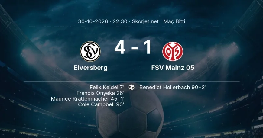 Elversberg 4-1 FSV Mainz 05 - maç özeti | Bundesliga