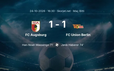 FC Augsburg 1-1 FC Union Berlin - maç özeti | Bundesliga