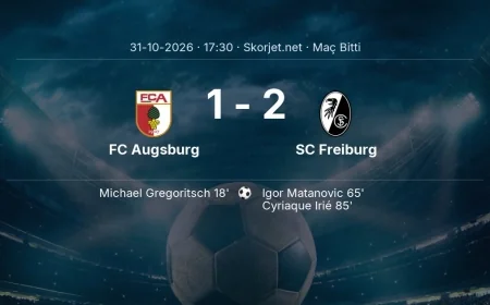 Maç sonucu: FC Augsburg 1-2 SC Freiburg | Bundesliga