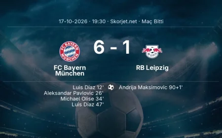 Maç sonucu: FC Bayern München 6-1 RB Leipzig | Bundesliga