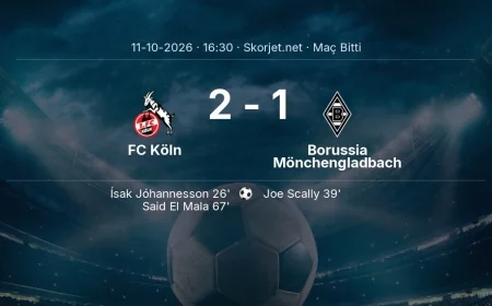 Bundesliga | FC Köln 2-1 Borussia Mönchengladbach sonucu