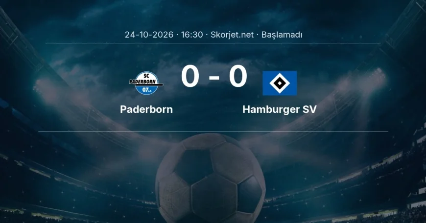 Bundesliga: Paderborn - Hamburger SV kadro ve maç öncesi
