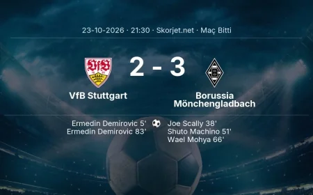 VfB Stuttgart 2-3 Borussia Mönchengladbach - maç özeti | Bundesliga