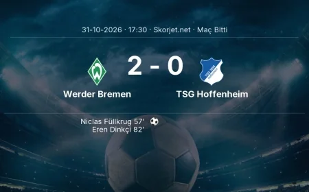 Maç sonucu: Werder Bremen 2-0 TSG Hoffenheim | Bundesliga