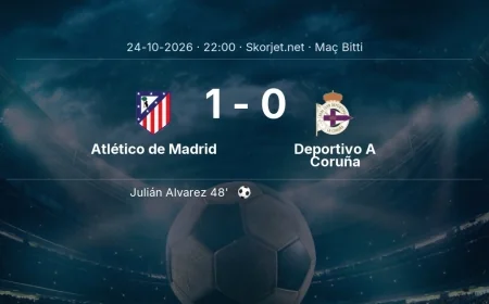 Maç sonucu: Atlético de Madrid 1-0 Deportivo A Coruña | La Liga