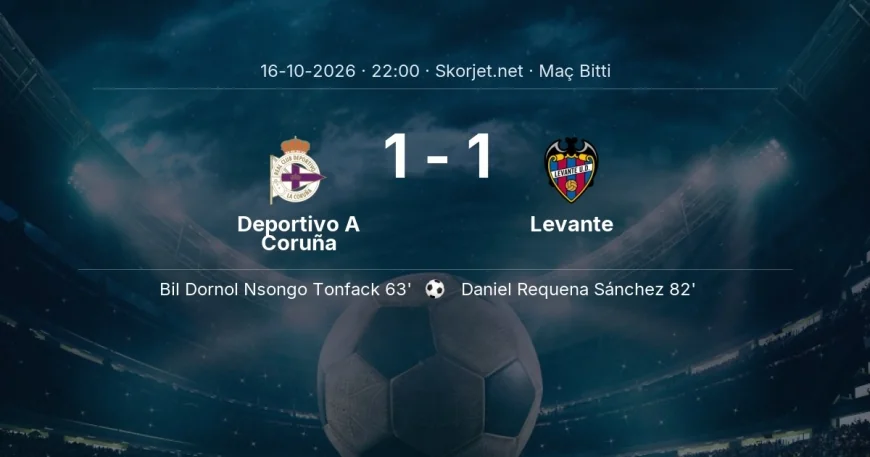 Deportivo A Coruña 1-1 Levante - maç özeti | La Liga