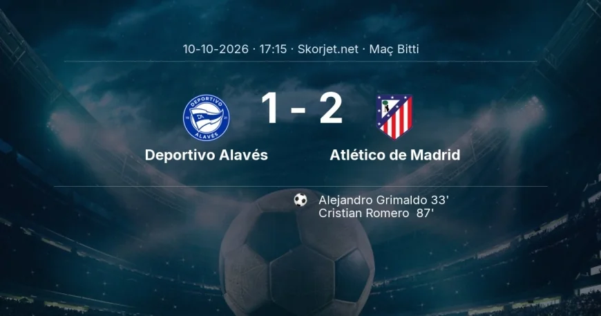 Deportivo Alavés 1-2 Atlético de Madrid - maç özeti | La Liga