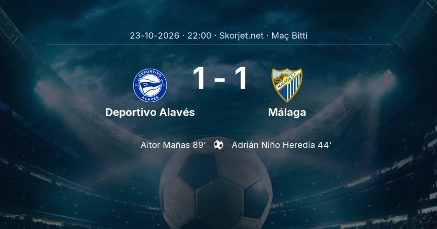 La Liga | Deportivo Alavés 1-1 Málaga sonucu
