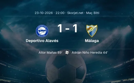 La Liga | Deportivo Alavés 1-1 Málaga sonucu