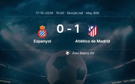 Maç sonucu: Espanyol 0-1 Atlético de Madrid | La Liga