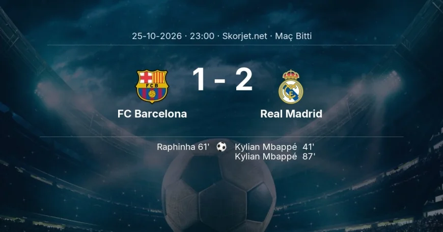 FC Barcelona 1-2 Real Madrid - maç özeti | La Liga