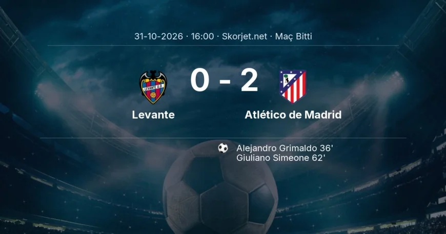 Levante 0-2 Atlético de Madrid - maç özeti | La Liga