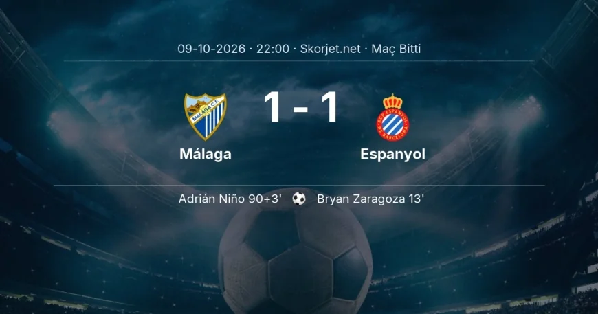 La Liga | Málaga 1-1 Espanyol sonucu