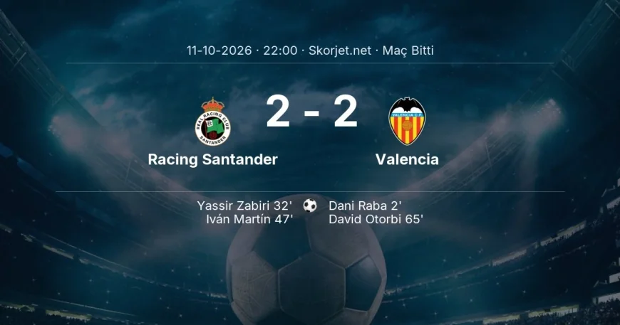 Racing Santander 2-2 Valencia - maç özeti | La Liga