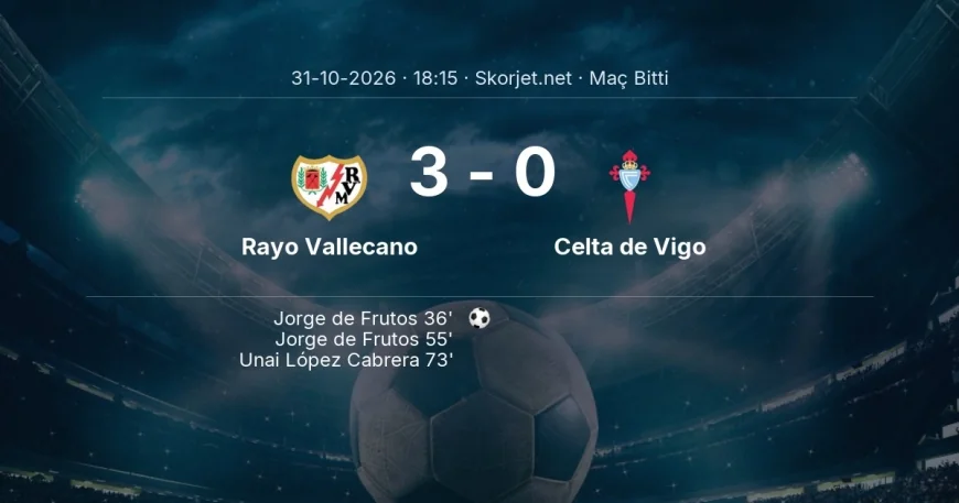 La Liga | Rayo Vallecano 3-0 Celta de Vigo sonucu