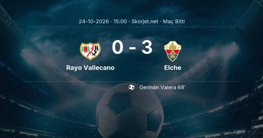La Liga | Rayo Vallecano 0-3 Elche sonucu