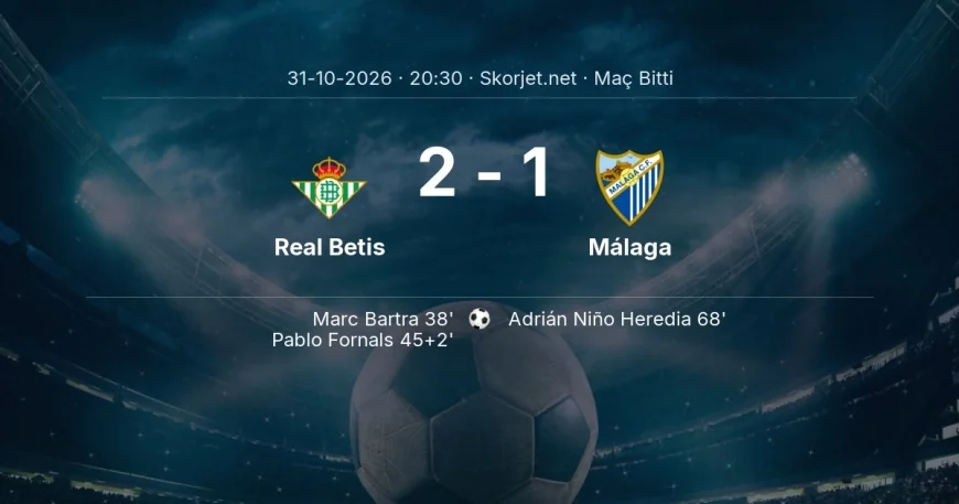 Maç sonucu: Real Betis 2-1 Málaga | La Liga