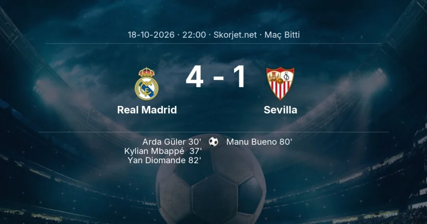 La Liga | Real Madrid 4-1 Sevilla sonucu