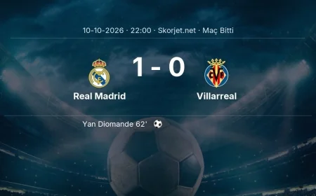 La Liga | Real Madrid 1-0 Villarreal sonucu