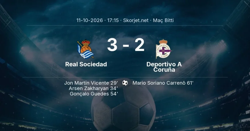 Real Sociedad 3-2 Deportivo A Coruña - maç özeti | La Liga