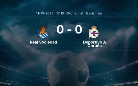 La Liga: Real Sociedad - Deportivo A Coruña kadro ve maç öncesi
