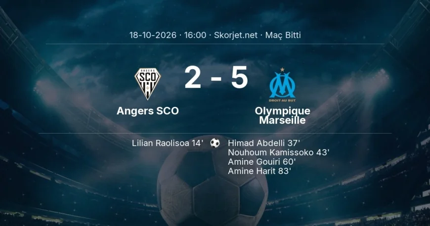 Maç sonucu: Angers SCO 2-5 Olympique Marseille | Ligue 1