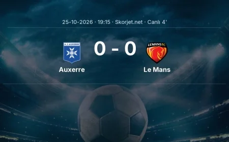 Ligue 1: Auxerre - Le Mans maçı başladı