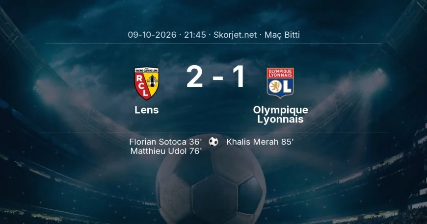 Ligue 1 | Lens 2-1 Olympique Lyonnais sonucu