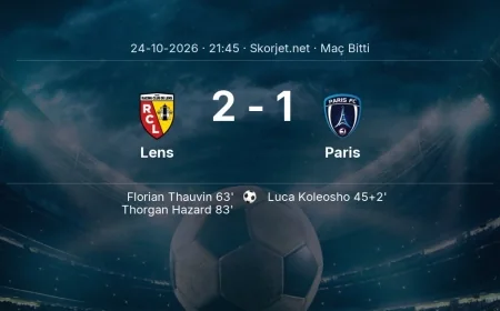 Maç sonucu: Lens 2-1 Paris | Ligue 1