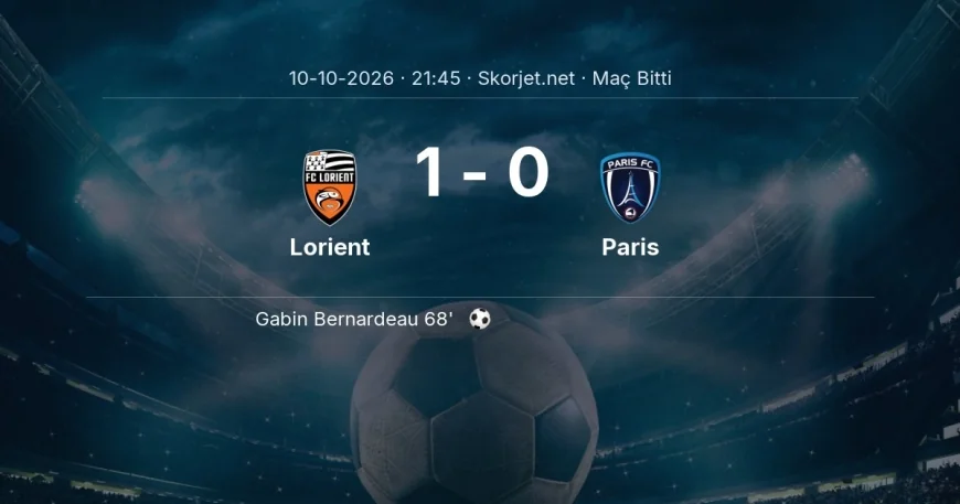 Maç sonucu: Lorient 1-0 Paris | Ligue 1