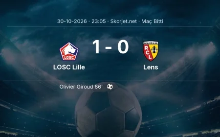 Ligue 1 | LOSC Lille 1-0 Lens sonucu