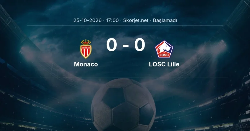 Ligue 1: Monaco - LOSC Lille kadro ve maç öncesi